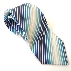 Cezani 100% Silk Ombré Mens Tie, Ombre Striped Tie